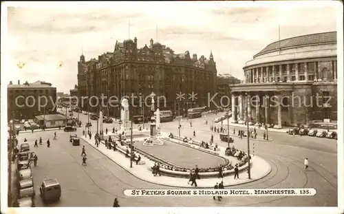 Manchester St Peters Square and Midland Hotel Kat. Manchester