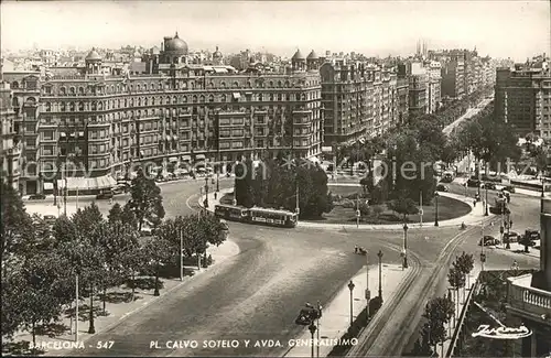 Barcelona Cataluna Pl Calvo Sotelo y Avda Gerneralisimo Kat. Barcelona