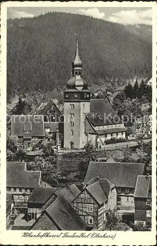 Lautenthal Harz Teilansicht mit Kirche Kat. Langelsheim