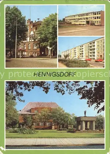 Hennigsdorf Rathaus Betriebsschule Wilhelm Florin Hradeker Strasse Post Kat. Hennigsdorf