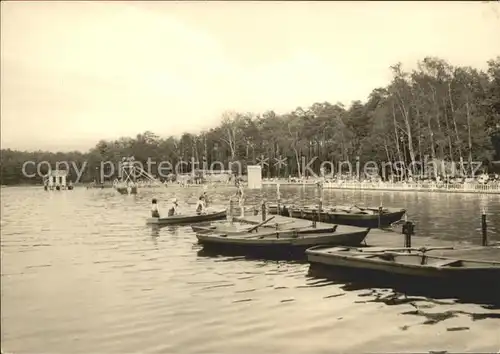 Schmannewitz Waldbad Bootspartie Kat. Dahlen Sachsen