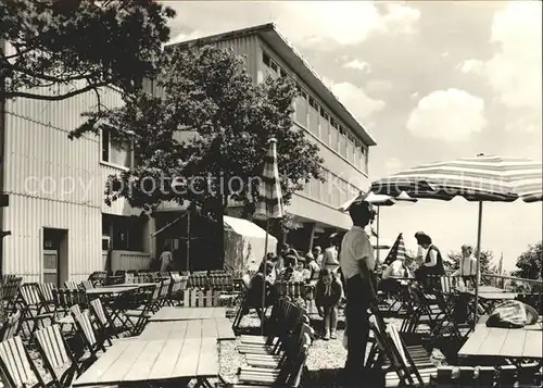 Saalfeld Saale Konsum Gaststaette Kulmberghaus Terrasse Kat. Saalfeld