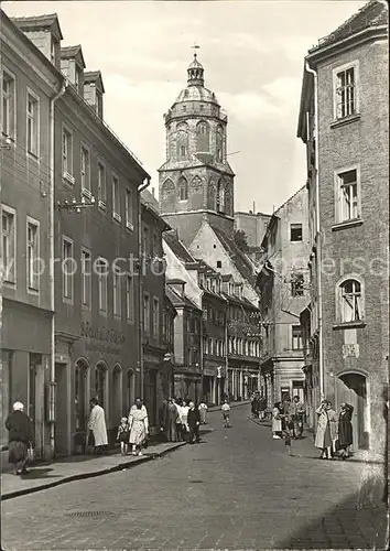 Meissen Elbe Sachsen Fleischergasse mit Frauenkirche Kat. Meissen