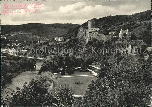 Heimbach Eifel Burg mit Stadtgarten Kat. Heimbach
