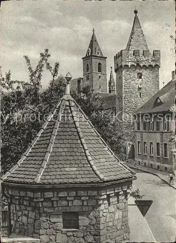 Stassfurt Turmgasse mit Eulenturm und Schiefem Turm Kat. Stassfurt