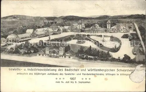 Villingen Schwenningen Gewerbe  und Industrieausstellung 1907 Kat. Villingen Schwenningen