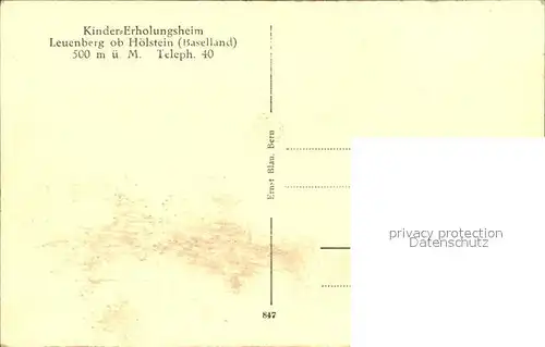 Hoelstein Kinererholungsheim Leuenberg Kat. Hoelstein