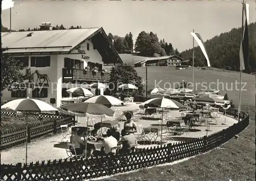 Ramsau Berchtesgaden Berggasthof Nutzkaser Terrasse Schwarzeck Kat. Ramsau b.Berchtesgaden