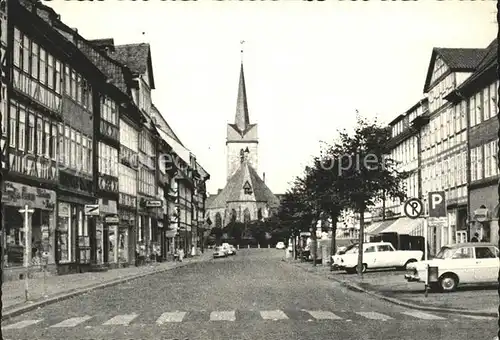 Duderstadt Marktstrasse mit St. Servatius Kirche Kat. Duderstadt