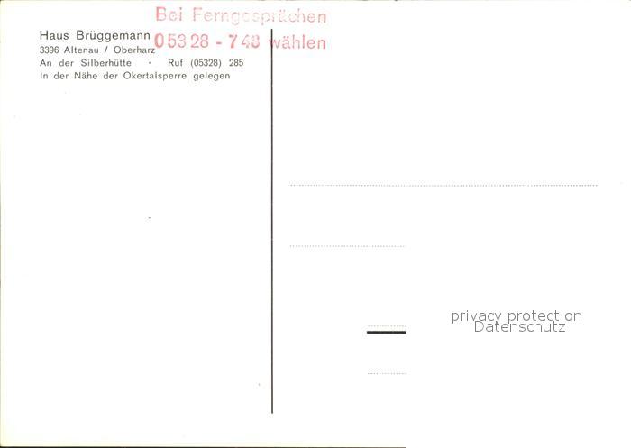 Altenau Harz Haus Brueggemann Zeichnung Kat Altenau Nr Ke94473