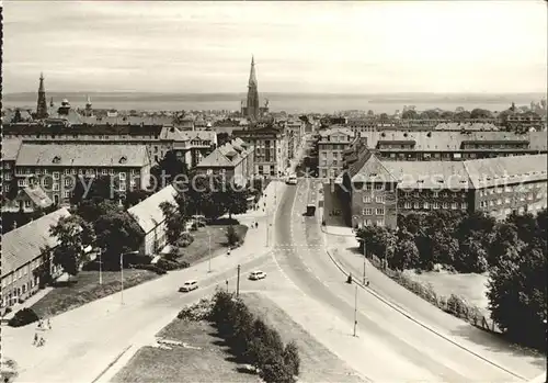 Schwerin Mecklenburg Blick vom Hochhaus Kat. Schwerin