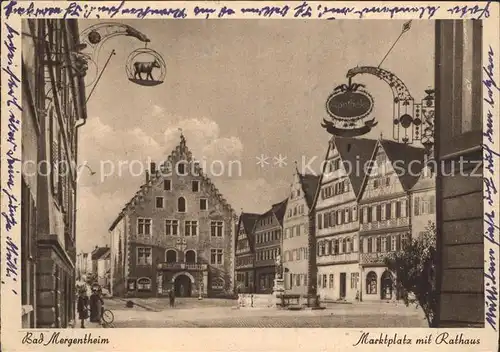 Bad Mergentheim Marktplatz Rathaus Kat. Bad Mergentheim