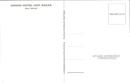 Bad Ragaz Grand Hotel Hof Ragaz Kat. Bad Ragaz