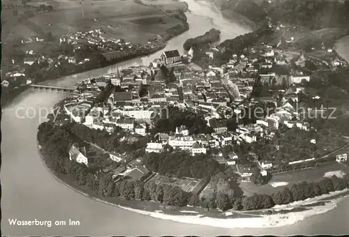 Wasserburg Inn Fliegeraufnahme Kat. Wasserburg a.Inn