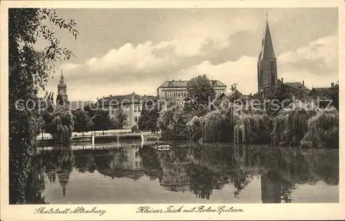 Altenburg Thueringen Kleiner Teich mit Roten Spitzen Kat. Altenburg