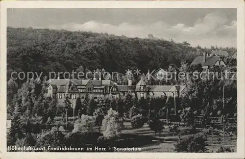 Friedrichsbrunn Harz Sanatorium Kat. Friedrichsbrunn