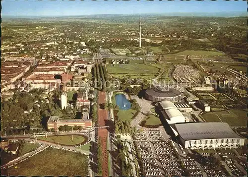 Dortmund Fliegeraufnahme Wesfalenhalle und Florianturm Kat. Dortmund