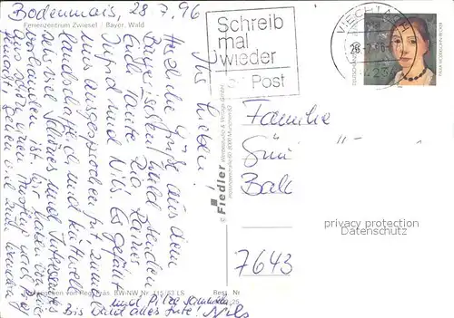 Zwiesel Niederbayern Fliegeraufnahme Ferienzentrum  / Zwiesel /Regen LKR