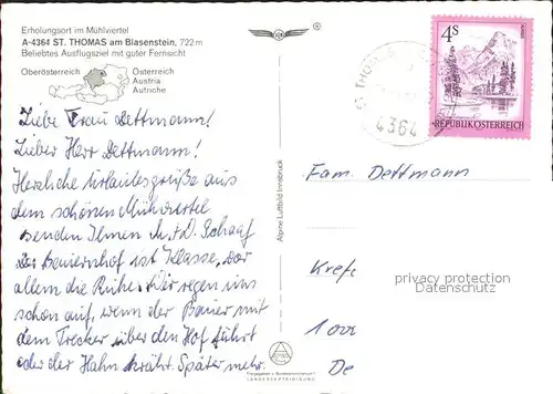 Grieskirchen Sankt Thomas Blasenstein Kat. Grieskirchen