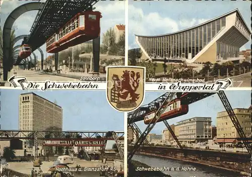 Wuppertal Schwebebahn Hallenschwimmbad Kat. Wuppertal