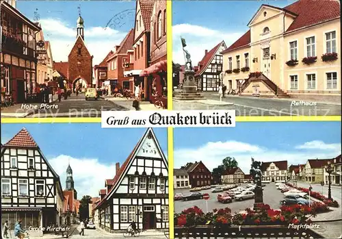 Quakenbrueck Rathaus Hohe Pforte Marktplatz Grosse Kirchstrasse Kat. Quakenbrueck