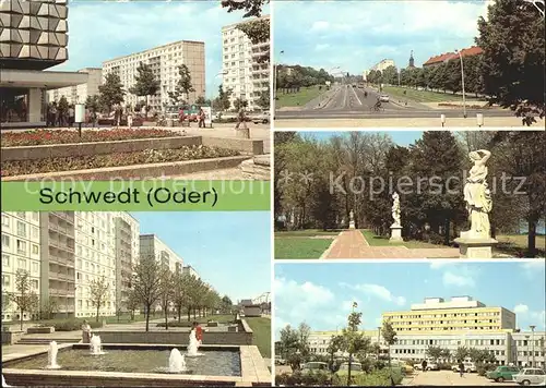 Schwedt Oder Platz der Befreiung Leninallee Kreiskrankenhaus Kat. Schwedt