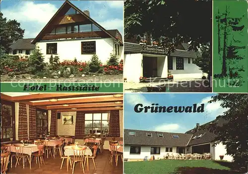 Hassel Celle Hotel und Raststaette Gruenewald Gastraum Terrasse Kat. Bergen