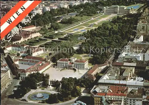 Wien Schloss Belvedere Fliegeraufnahme Kat. Wien