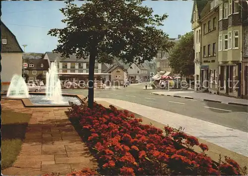 Kastellaun Hunsrueck Marktplatz Springbrunnen Kat. Kastellaun