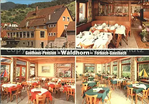 Gausbach Gasthaus Pension Waldhorn Fruehstuecksbuffet Gastraeume Kat. Forbach