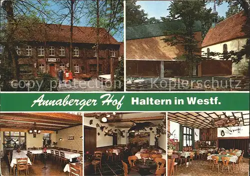 Haltern Annaberger Hof Ausflugslokal Gastraum Speisesaal Wallfahrtskirche / Haltern am See /Recklinghausen LKR