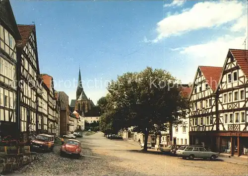 Frankenberg Eder Untermarkt mit Liebfrauenkirche Kat. Frankenberg (Eder)