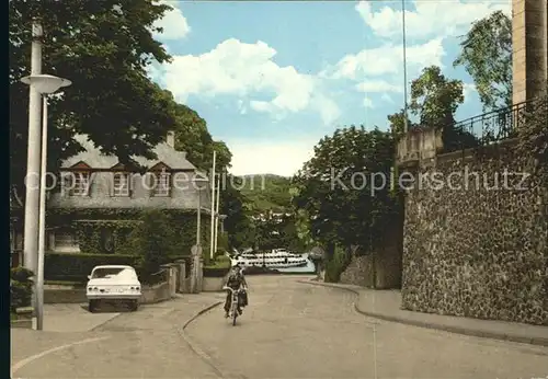 Remagen Deichgasse mit Rheinblick Fahrgastschiff Kat. Remagen