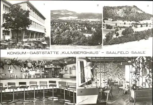 Saalfeld Saale Konsum Gasstaette Kulmberghaus Finkenstube Kat. Saalfeld