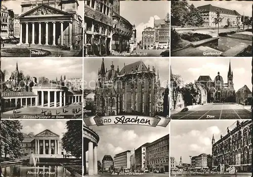 Aachen Theater Quellenhof Dom Elisenbrunnen Kurhaus Kat. Aachen