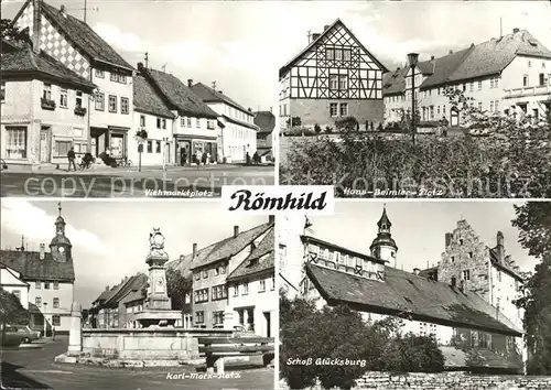 Roemhild Hans Beimler Platz Viehmarktplatz Gluecksburg Kat. Roemhild