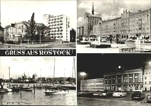 Rostock Mecklenburg Vorpommern Bahnhofshotel Lange Strasse Hafen %ra Kat. Rostock