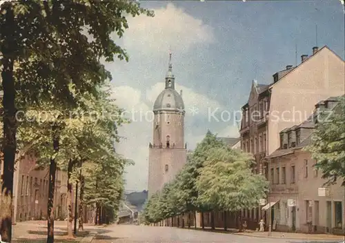 Annaberg Buchholz Erzgebirge Grosse Kirchgasse mit St. Annenkirche Kat. Annaberg