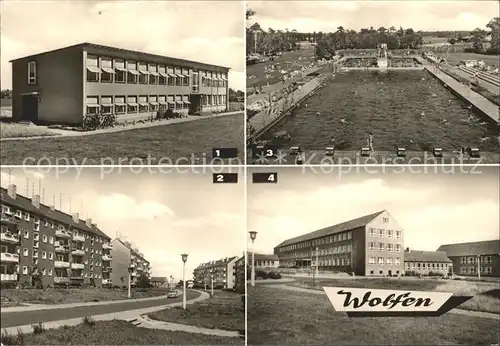 Wolfen Bitterfeld Kindergarten Goethestrasse Schwimmbad Obeschule Erich Weinert / Bitterfeld /Anhalt-Bitterfeld LKR