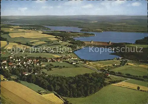 Moehnesee Fliegeraufnahme Talsperre  Kat. Moehnesee