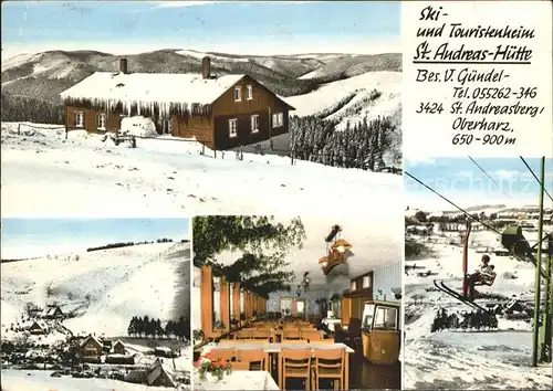 St Andreasberg Harz St. Andreas Huette Sessellift Kat. Sankt Andreasberg