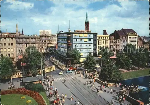 Duesseldorf Corneliusplatz und Koenigsallee Strassenbahn Kat. Duesseldorf