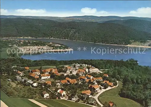 Bringhausen Fliegeraufnahme mit Edersee Kat. Edertal