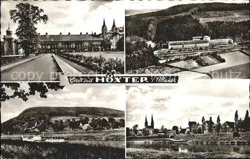 Hoexter Weser Dampfer Teilansichten Kat. Hoexter