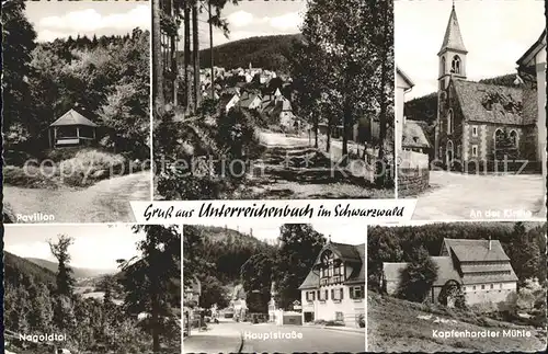 Unterreichenbach Calw Pavillon Kirche Kapfenhardter Muehle Hauptstrasse Nagoldtal  Kat. Unterreichenbach