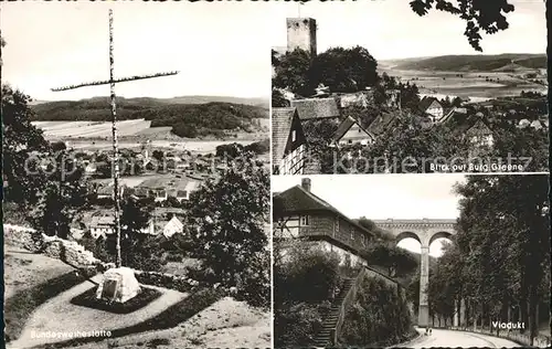 Greene Kreiensen Burg Bundesweihestaette Viadukt  Kat. Kreiensen