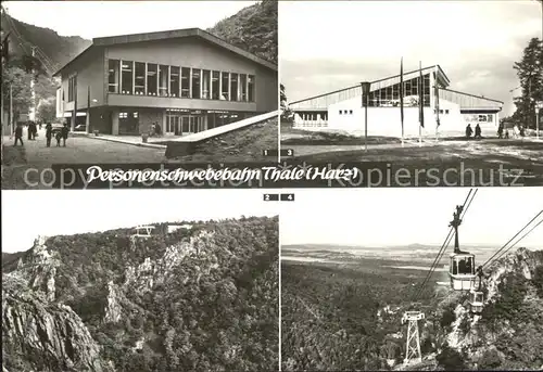 Thale Harz Personenschwebebahn Talstation Bergstation  Kat. Thale