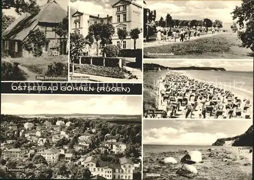 Goehren Ruegen Altes Strohdachhaus Strandhotel Promenade Strand  Kat. Goehren Ostseebad Ruegen