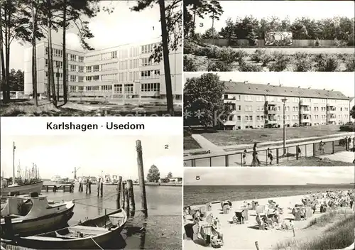 Karlshagen Heinrich Heine Oberschule Hafen Ehrenmal Neubauten Strand  Kat. Karlshagen Usedom