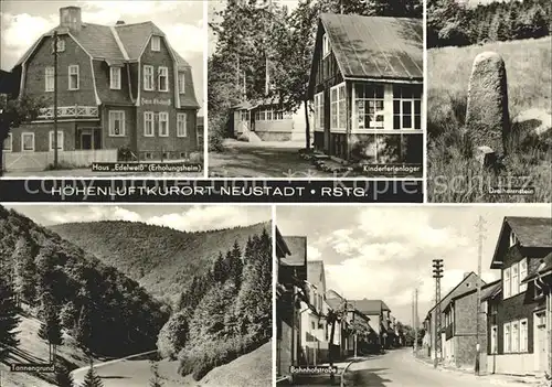 Neustadt Rennsteig Haus Edelweiss Kinderferienlager Dreiherrnstein Bahnhofstrasse  Kat. Neustadt Rennsteig